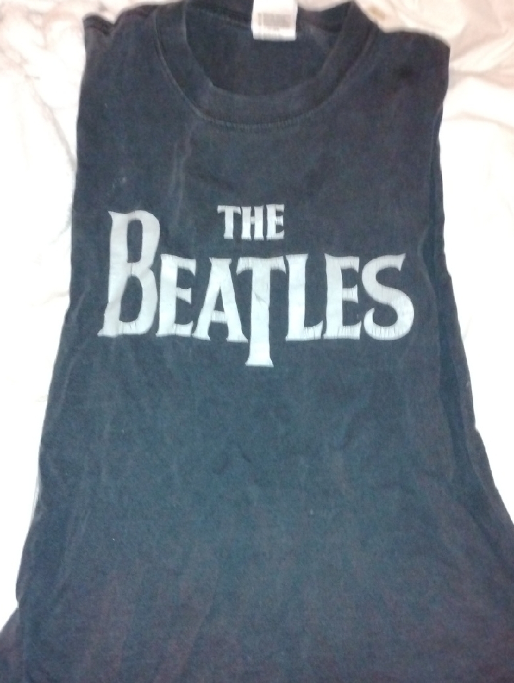 The Beatles Black Kids Tee with White Logo